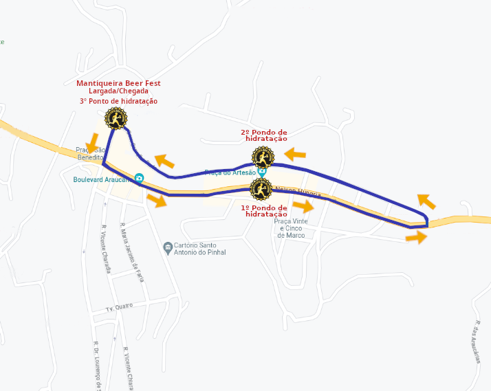 Mapa do percurso